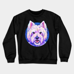 Happiness - Colorful West Highland White Terrier Dog Crewneck Sweatshirt